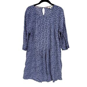 Boden‎ Aurelia Tunic Top US Size 16L Blue White Floral Print